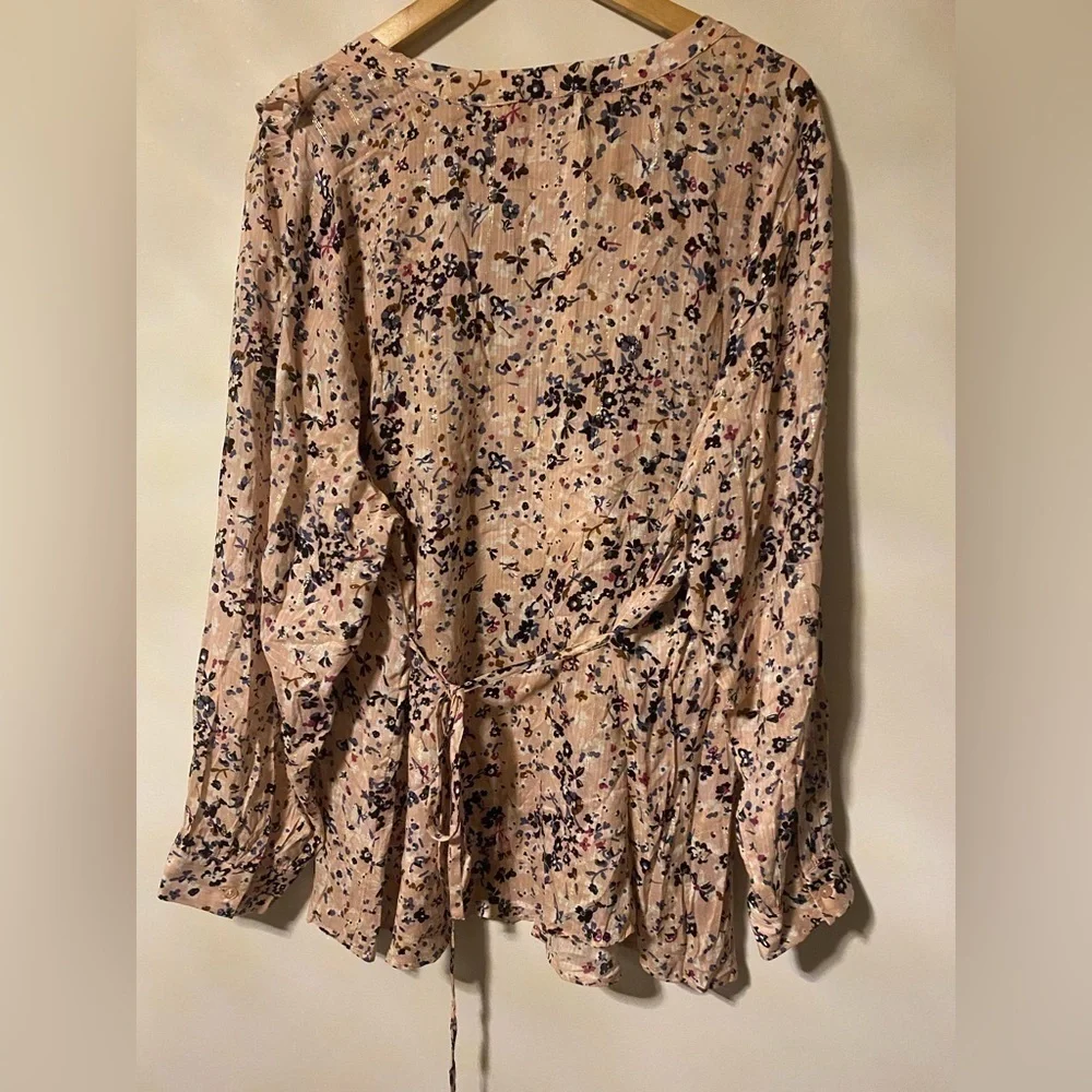 NWT-Long Blouse With Pintucks and Ruffles - In Every Story-4X - Picture 6 of 7